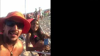 Novinha bliver fuld af caipirinha på Copacabana stranden og falder på onkels pik med Jasmine Santanna, Pitbull Porn, Wallif Santos