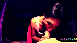 Intens anal træning med sporty thai ladyboy