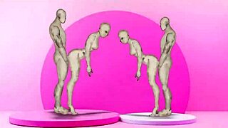 İkizler hentai tutkusunda birbirine dolaşır