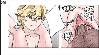 Bold comic dub of Genshin Impact flower in smoke