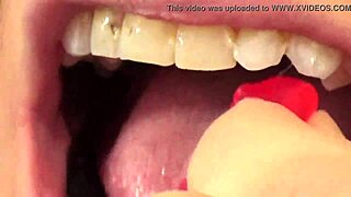 Fifi Foxx devours gummy bears