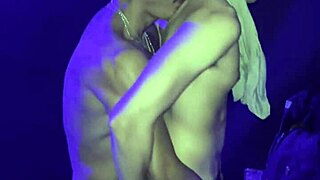 Threesome Sex in Smoking Area of Nightclub with Gay Participants