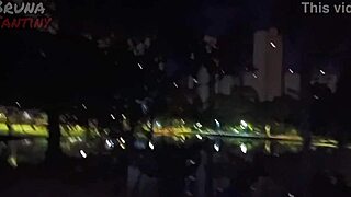 Bruna santiny hooked up with a big-dicked guy in the park for some amateur fun