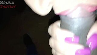 Bruna santiny hooked up with a big-dicked guy in the park for some amateur fun