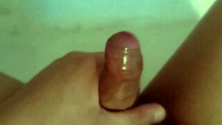 a guy relaxes with some private time