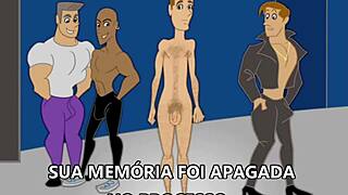 This gay drawing features the hero with a giant ass.