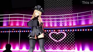 Bismarck's big tits and round ass in this MMD anime porn