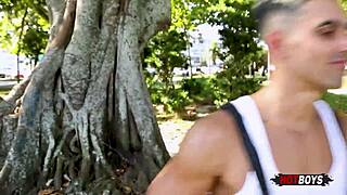 Three guys bent over, exploring fetish desires with monster cocks in wild doggystyle.