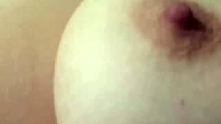 Her big tits bounce as they fuck her ass hard