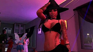 Jozie dark halloween tease - sims 4 porn video