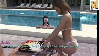 wife and stepmother playing game at home, homemade fun 😏