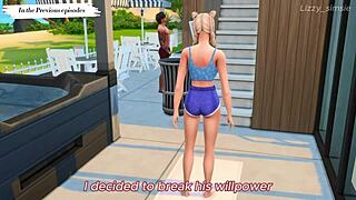 horny stepsister fucked by stepbrother and stranger in sims 4 3d