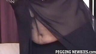 Open your cheeks and get ready for my strapon, slave!