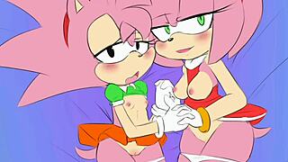 Amy and Sonic in a hot Hentai scene