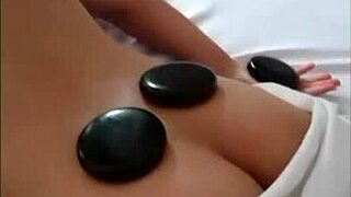 giving my wife a relaxing massage at home after a long day