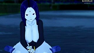 Raven's horny big thighs joi leads to intense facial in the dark forest