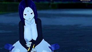 Raven's horny big thighs joi leads to intense facial in the dark forest