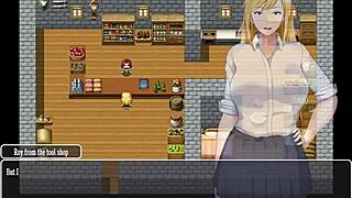 Blonde bombshell serves her boss a creamy treat
