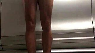 guy spying on gay gym action in the garage