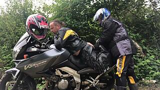 nymphofist gay biker dives into extreme anal fisting. his wild ride pushes every boundary with raw assfucking intensity.