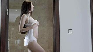 stepbro eats anya kreys young 18+ pussy making her cum on his tongue