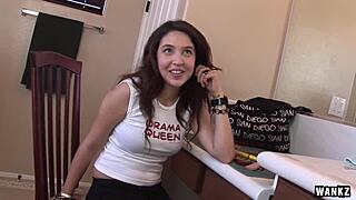 In Pornstars Tryouts Episode 29, He Wanks While the Sexy Amateur Babe Tells Him She Loves to Fuck