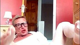 whiteniteb shemale in stockings teases cock