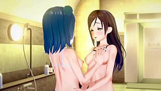 Love Live lesbian duo Sakurauchi Riko and Tsushima Yoshiko