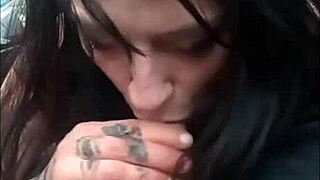 I got road head from a deepthroat queen, outdoor blowjob in public was amaazing