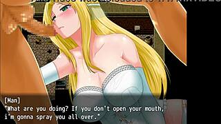 Princess endures humiliation in gangbang blowjob and masturbation scenes