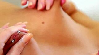 First time lesbian ass toyed in the pool with kissing and toys 😍