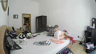 College Girl Antonia In Underwear Showing Sexy Legs And Feet