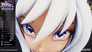 POV BLOW JOB FROM HENTAI VTUBER ELFIE LOVE 3D VRCHAT MMD