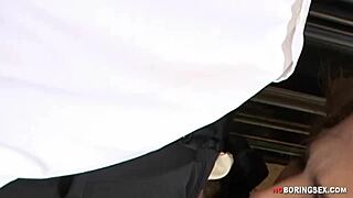 Gorgeous Brunette Shoves Huge Cock In Her Ass!