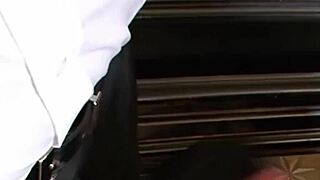 Gorgeous Brunette Shoves Huge Cock In Her Ass!