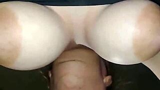 Milf blows cock with big tits 😍