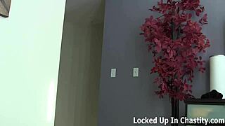 bound in chastity by femdom mistress