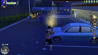3D game of Bonetown, a porn game with a whore character