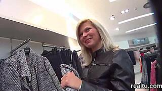 Czech teen seduced in store, then POV fucked