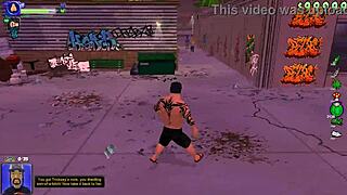 3D game of Bonetown, a porn game with a whore character