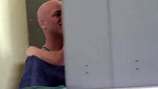 babe gets drilled after a wet shower, all close up