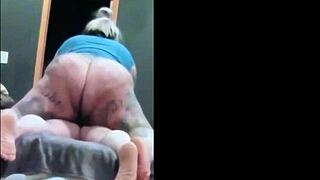 chubby transgender girl having fun with friend in private setting