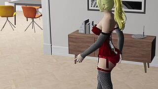 maya in lingerie for a 3some group session in 3d hentai 😍