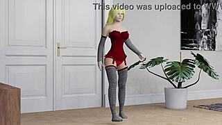 maya in lingerie for a 3some group session in 3d hentai 😍