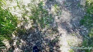 Quick Blowjob Hidden in Woods Near Parking Lot