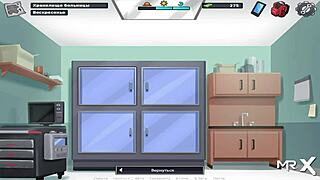 In Summertime Saga, she lets him grope her big tits and suck them