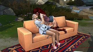 this lesbian anime sex outdoors with strapon domination is insanely hot to watch.