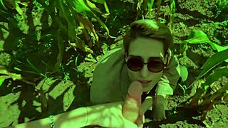 helping a friend in the cornfield