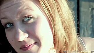 This girl in the park is accepting payment for a casual encounter.