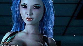 3D animated threesome with a horny young girl